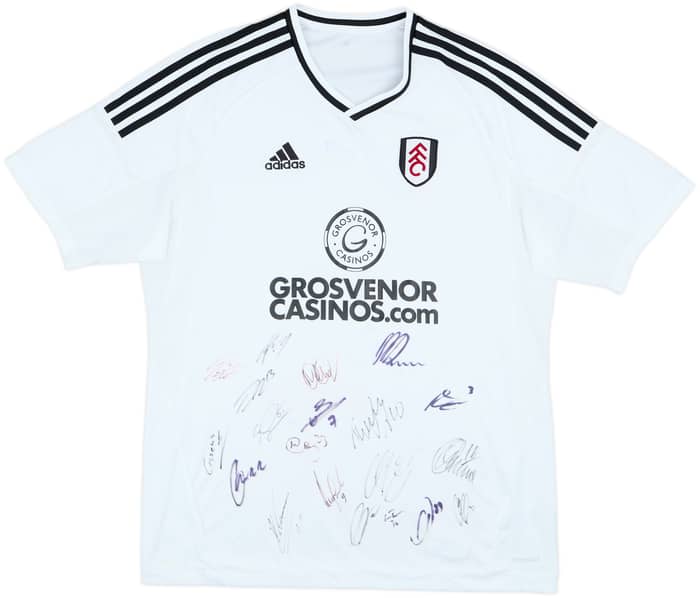2017-18 Fulham Squad Signed Home Shirt - 7/10 - (L)