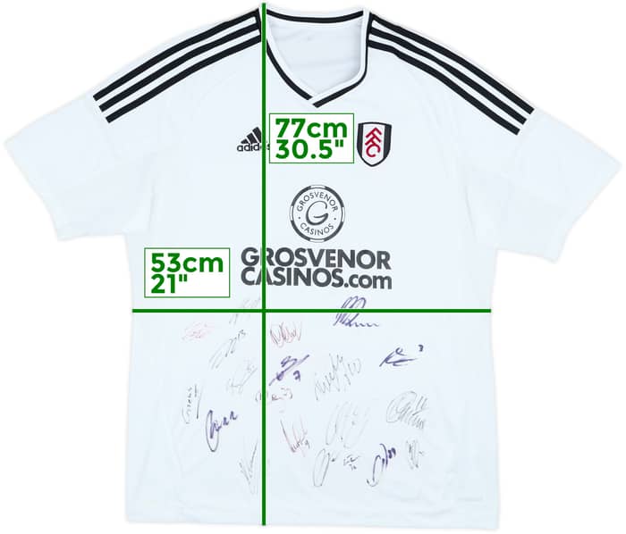 2017-18 Fulham Squad Signed Home Shirt - 7/10 - (L)