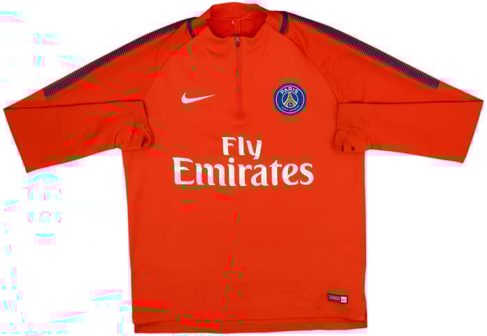 2017-18 Paris Saint-Germain Nike 1/4 Zip Drill Top - 6/10 - (L)