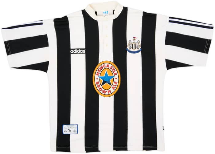 1995-97 Newcastle Home Shirt Ginola #14 - 8/10 - (L)