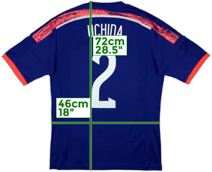 2013-15 Japan Home Shirt Uchida #2 - 8/10 - (L)