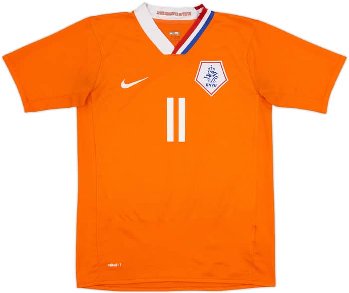 2008-10 Netherlands Home Shirt Robben #11 - 7/10 - (XL)