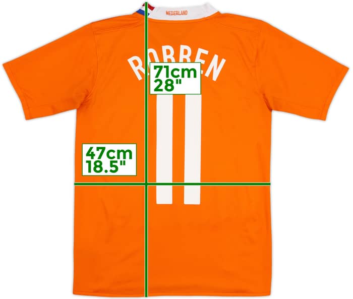 2008-10 Netherlands Home Shirt Robben #11 - 7/10 - (XL)