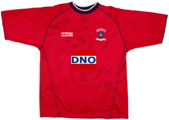 2002-03 Hartlepool United Squad Signed Away Shirt Ross #24 - 6/10 - (L)