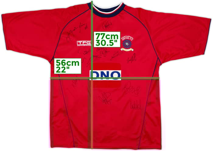 2002-03 Hartlepool United Squad Signed Away Shirt Ross #24 - 6/10 - (L)