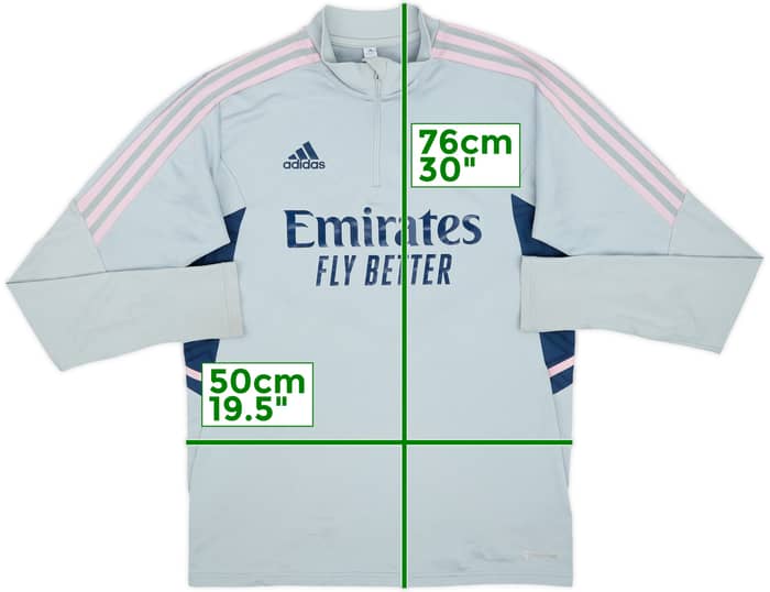 2022-23 Arsenal adidas 1/4 Zip Training Top - 7/10 - (M)