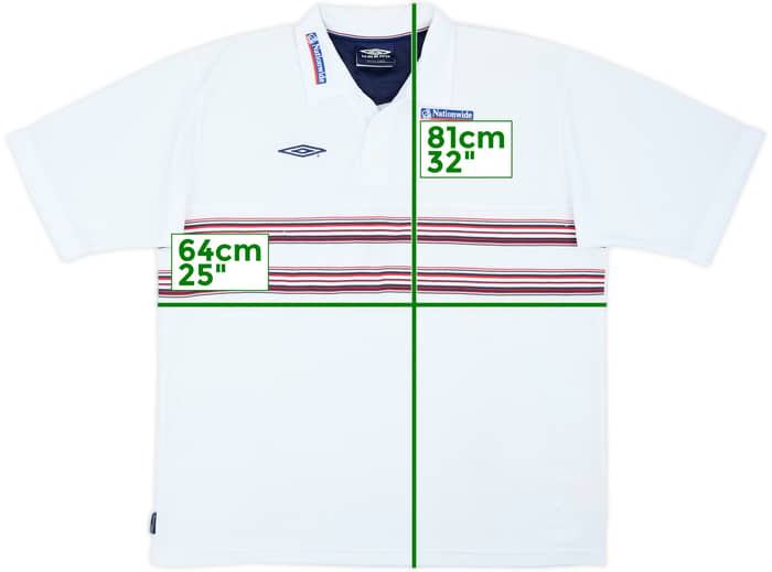 2002-04 England Umbro Polo Shirt - 7/10 - (XXL)