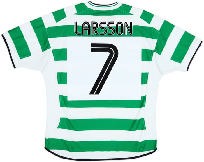 2001-03 Celtic Home Shirt Larsson #7 - 6/10 - (L)