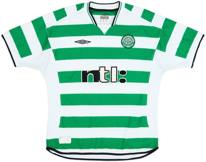 2001-03 Celtic Home Shirt Larsson #7 - 6/10 - (L)