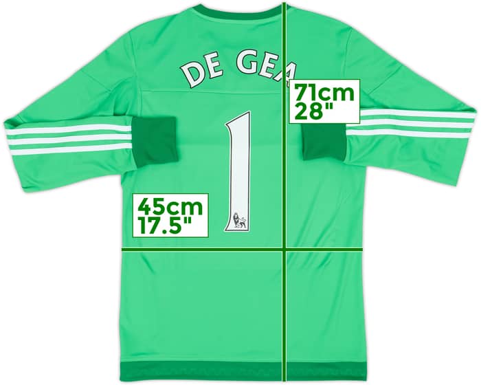 2015-16 Manchester United GK Shirt De Gea #1 - 8/10 - (XL.Boys)