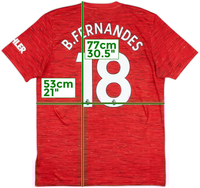 2020-21 Manchester United Home Shirt B.Fernandes #18 - 5/10 - (L)