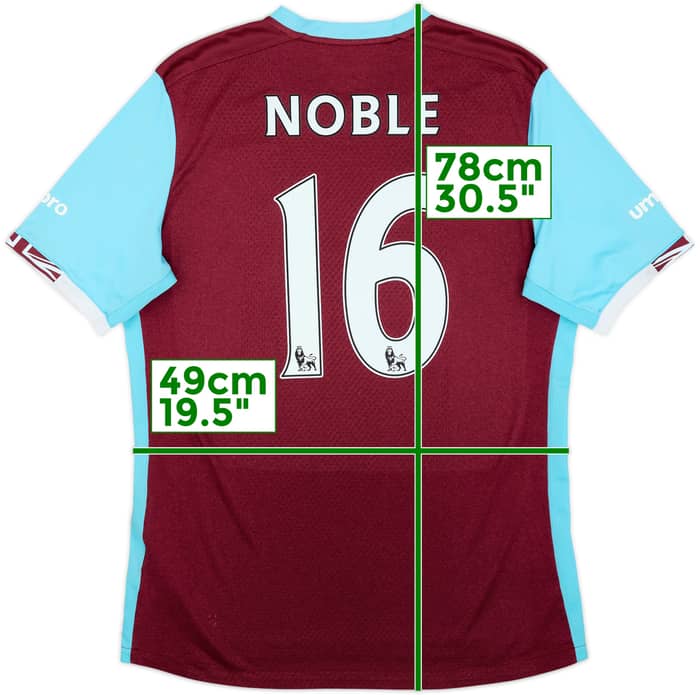 2016-17 West Ham Home Shirt Noble #16 - 7/10 - (L)