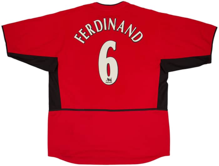 2002-04 Manchester United Home Shirt Ferdinand #6 - 6/10 - (XL)