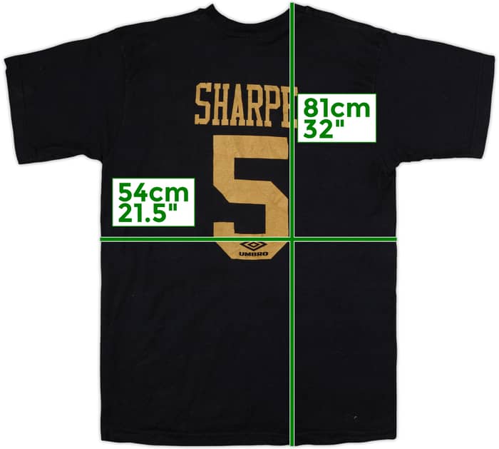 1994-96 Manchester United Umbro Graphic Tee Sharpe #5 - 7/10 - (M)