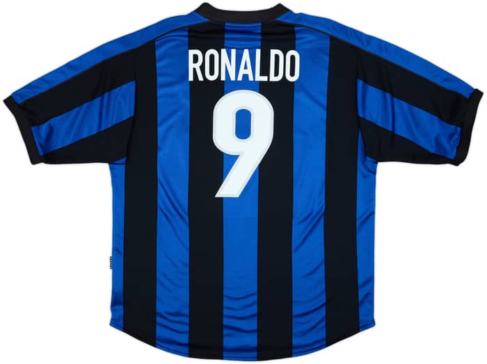 1999-00 Inter Milan Home Shirt Ronaldo #9 - 6/10 - (XL)
