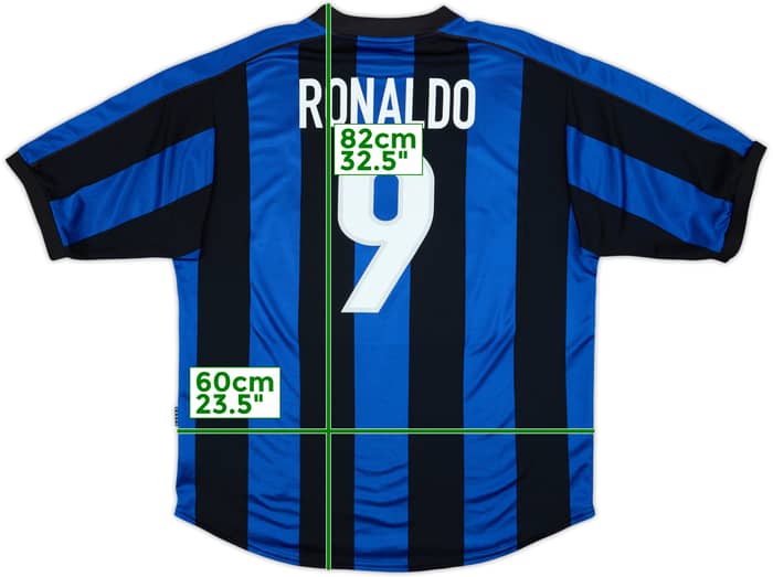 1999-00 Inter Milan Home Shirt Ronaldo #9 - 6/10 - (XL)