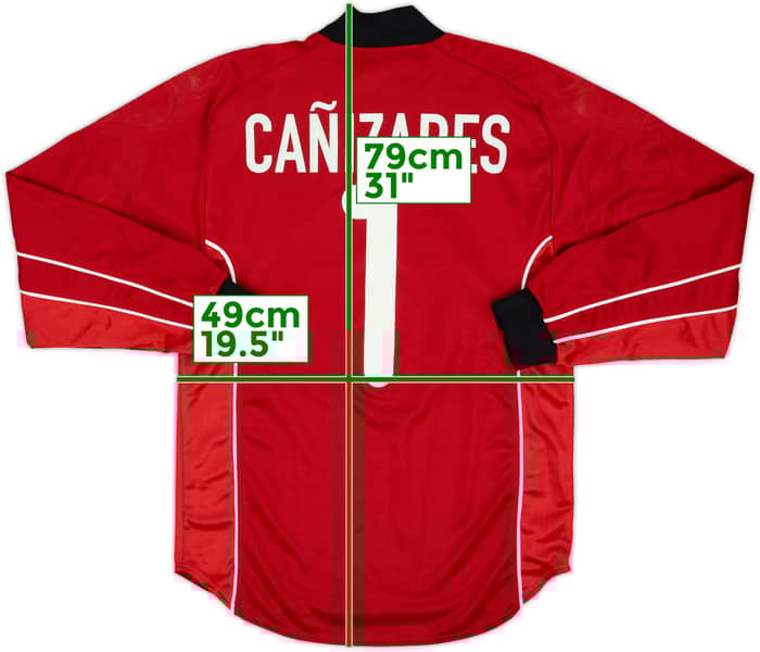 2001-02 Valencia GK Shirt Canizares #1 - 7/10 - (S)