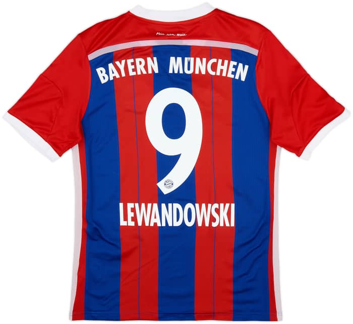 2014-15 Bayern Munich Home Shirt Lewandowski #9 - 8/10 - (XL.Boys)