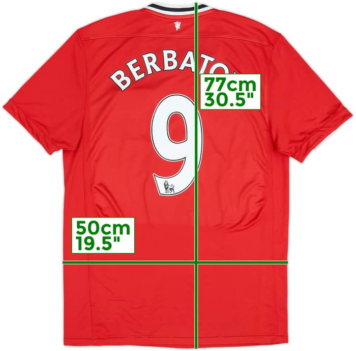 2011-12 Manchester United Home Shirt Berbatov #9 - 6/10 - (L)