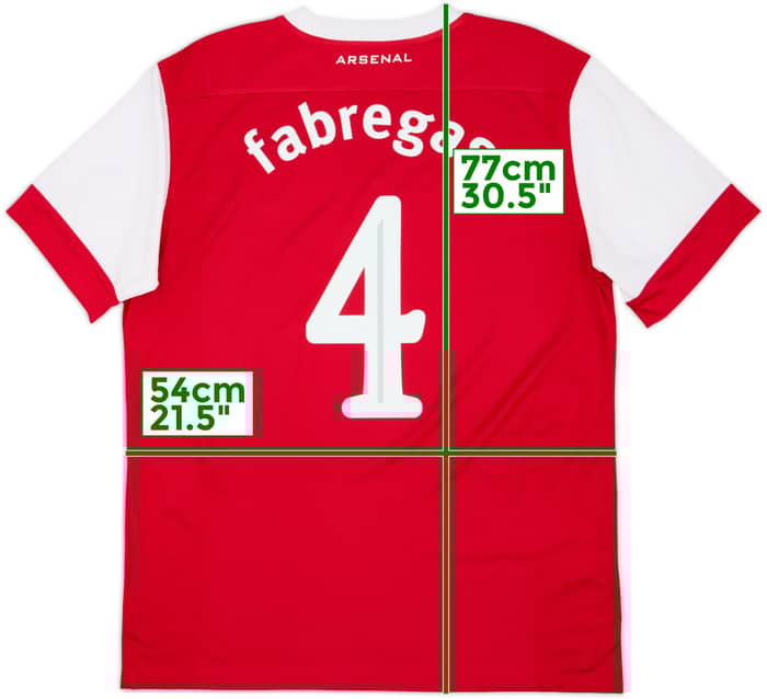2010-11 Arsenal Home Shirt Fabregas #4 - 5/10 - (L)