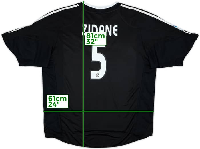 2004-05 Real Madrid Away Shirt Zidane #5 - 7/10 - (XL)