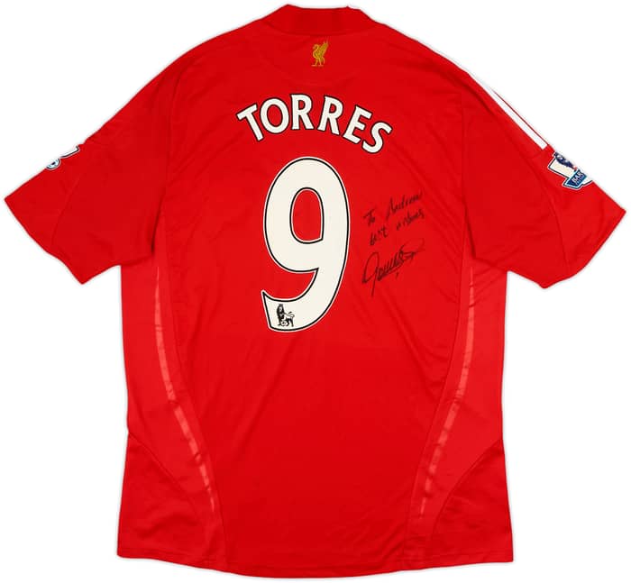 2008-10 Liverpool Signed Home Shirt Torres #9 - 7/10 - (L)