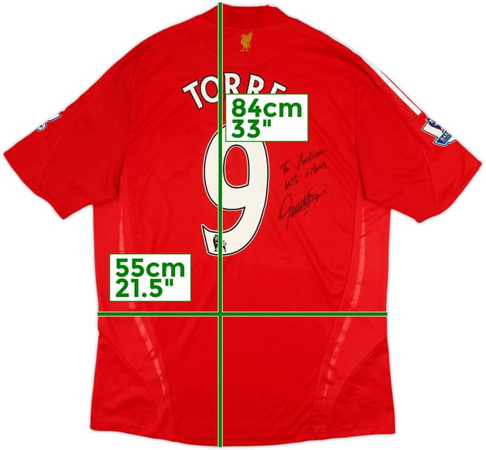 2008-10 Liverpool Signed Home Shirt Torres #9 - 7/10 - (L)