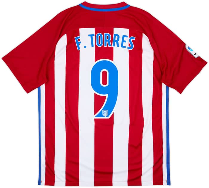 2016-17 Atletico Madrid Home Shirt Torres #9 - 7/10 - (L)