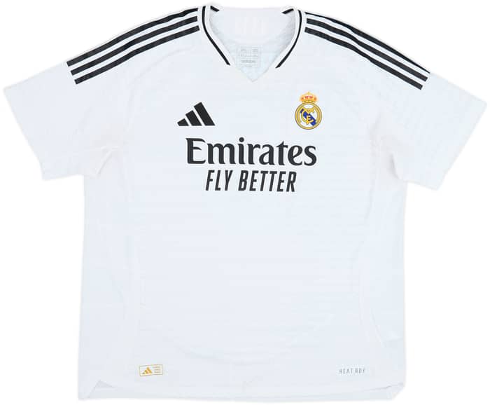 2024-25 Real Madrid Authentic Home Shirt Mbappe #9 - 7/10 - (XXL)
