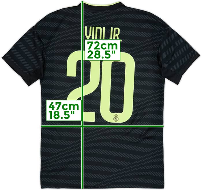 2022-23 Real Madrid Third Shirt Vini Jr #20 - 7/10 - (S)