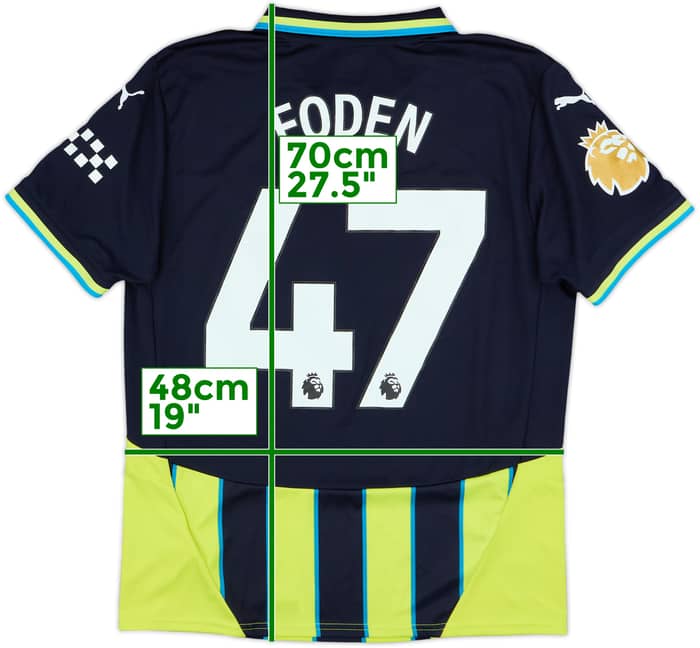 2024-25 Manchester City Away Shirt Foden #47 - 8/10 - (M)