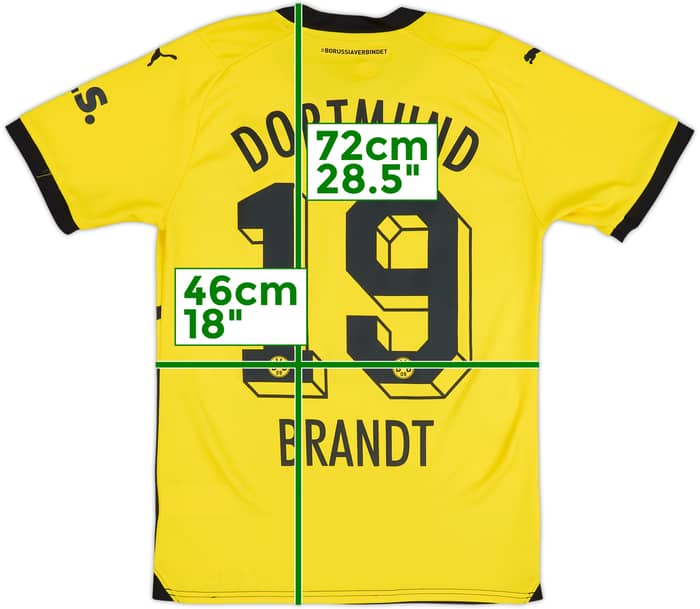 2023-24 Borussia Dortmund Home Shirt Brandt #19 - 8/10 - (S)