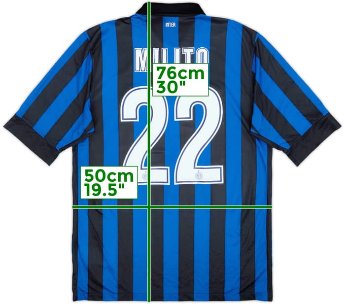 2012-13 Inter Milan Home Shirt Milito #22 - 10/10 - (M)