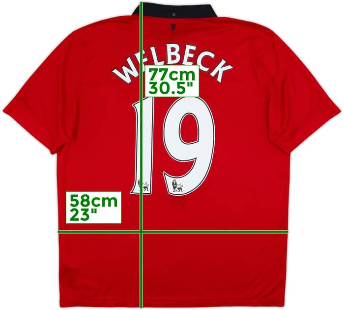 2013-14 Manchester United Home Shirt Welbeck #19 - 5/10 - (XL)