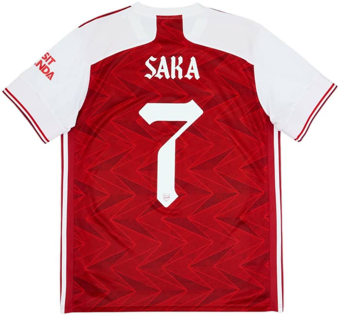 2020-21 Arsenal Home Shirt Saka #7 - 5/10 - (L)
