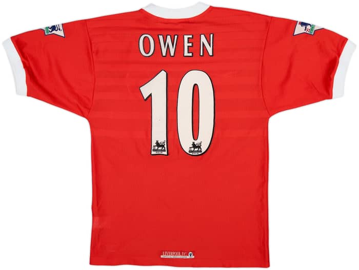 1998-00 Liverpool Home Shirt Owen #10 - 7/10 - (Y)