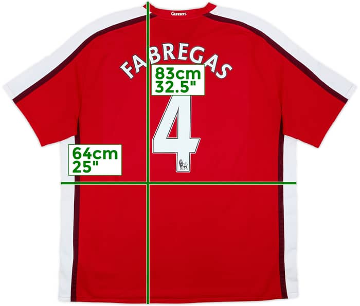 2008-10 Arsenal Home Shirt Fabregas #4 - 8/10 - (XXL)