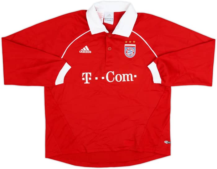2005-06 Bayern Munich Home L/S Shirt - 8/10 - (M.Boys)