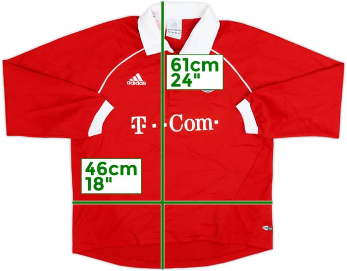 2005-06 Bayern Munich Home L/S Shirt - 8/10 - (M.Boys)