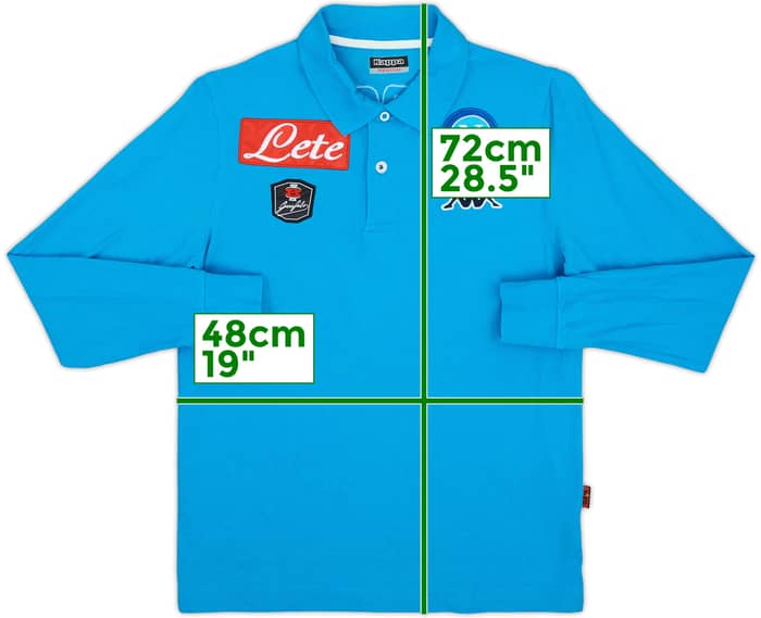 2016-17 Napoli Kappa Polo L/S Shirt - 8/10 - (M)