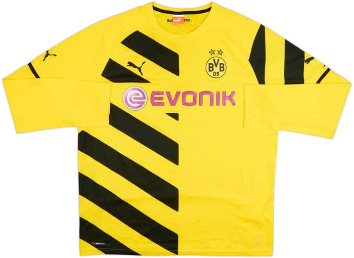 2014-15 Borussia Dortmund Home L/S Shirt - 7/10 - (XXL)