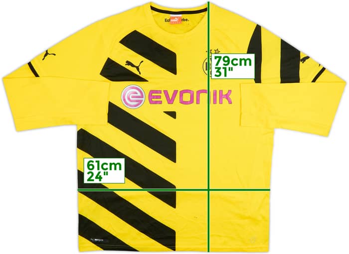 2014-15 Borussia Dortmund Home L/S Shirt - 7/10 - (XXL)