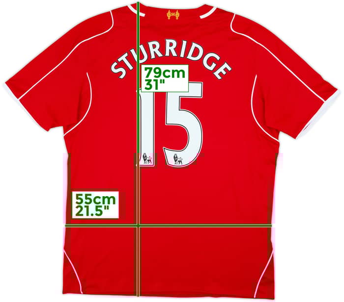 2014-15 Liverpool Home Shirt Sturridge #15 - 6/10 - (XL)