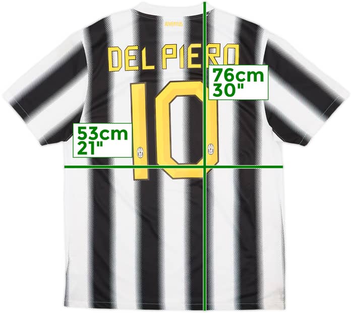 2011-12 Juventus Home Shirt Del Piero #10 - 7/10 - (L)