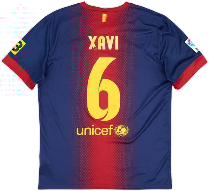2012-13 Barcelona Home Shirt Xavi #6 - 4/10 - (M)