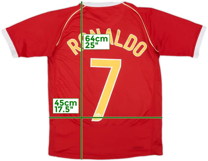 2006-07 Manchester United Home Shirt Ronaldo #7 - 6/10 - (XL.Boys)