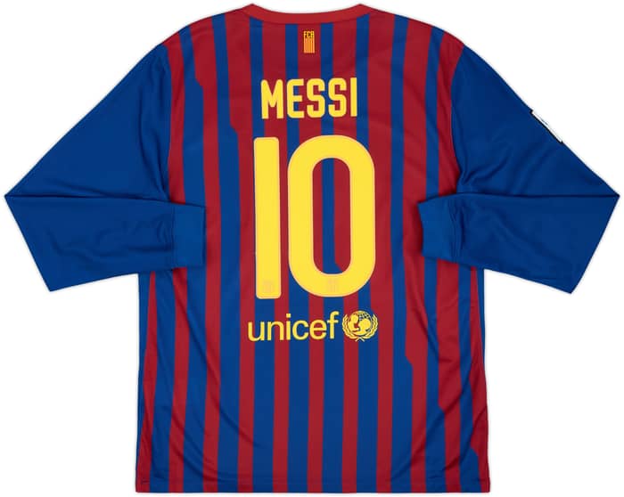 2011-12 Barcelona Home L/S Shirt Messi #10 - 8/10 - (L)