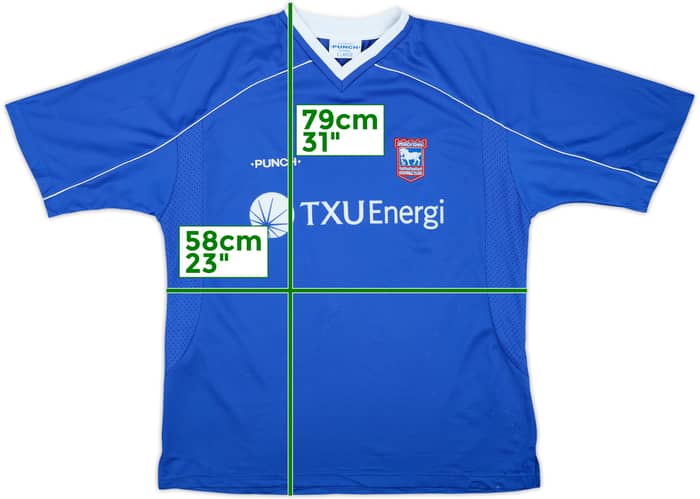 2001-02 Ipswich Home Shirt - 8/10 - (XL)