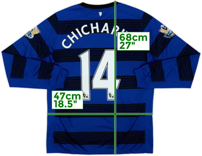 2011-13 Manchester United Away L/S Shirt Chicharito #14 - 8/10 - (XL.Boys)