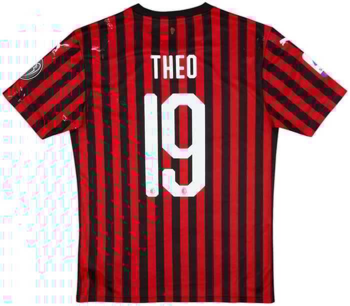 2019-20 AC Milan Authentic Home Shirt Theo #19 - 3/10 - (M)